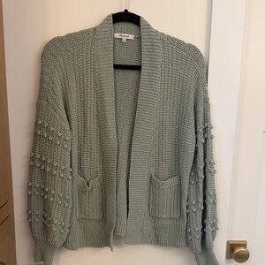 Madewell Textured Knit Cardigan in Sage